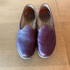 Sabah Maroon Leather Slip-Ons size 37